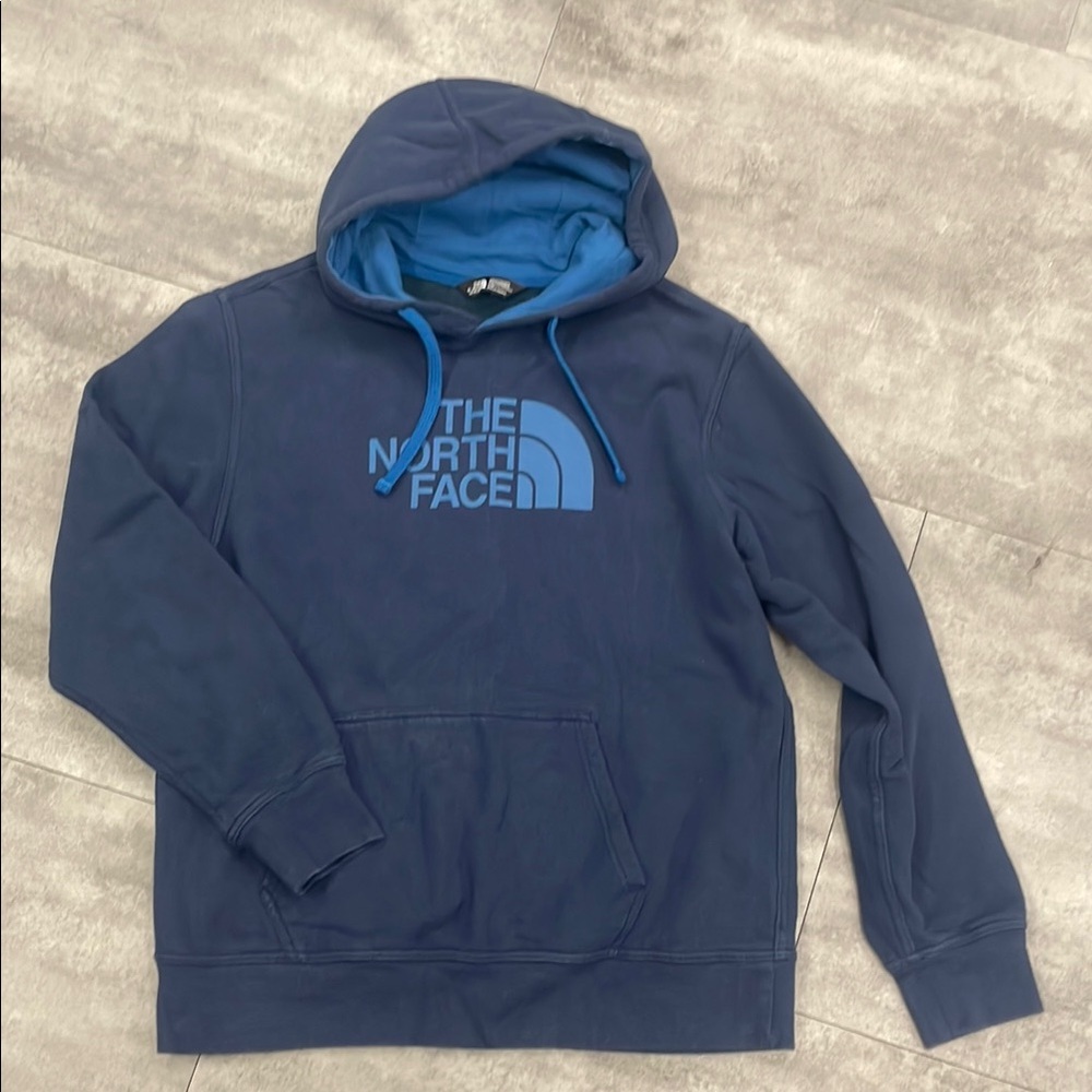 Men’s large the north face navy blue hoodie